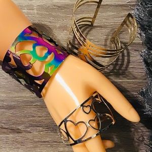 💋❤️3pcs Adjustable Fashion Bracelet Metal Plated for Women